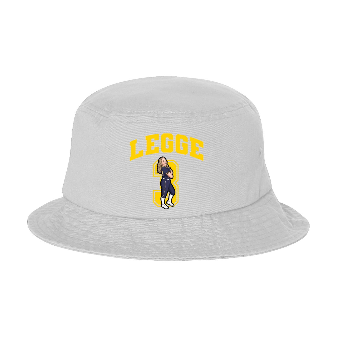 Bucket Cap — Number in White