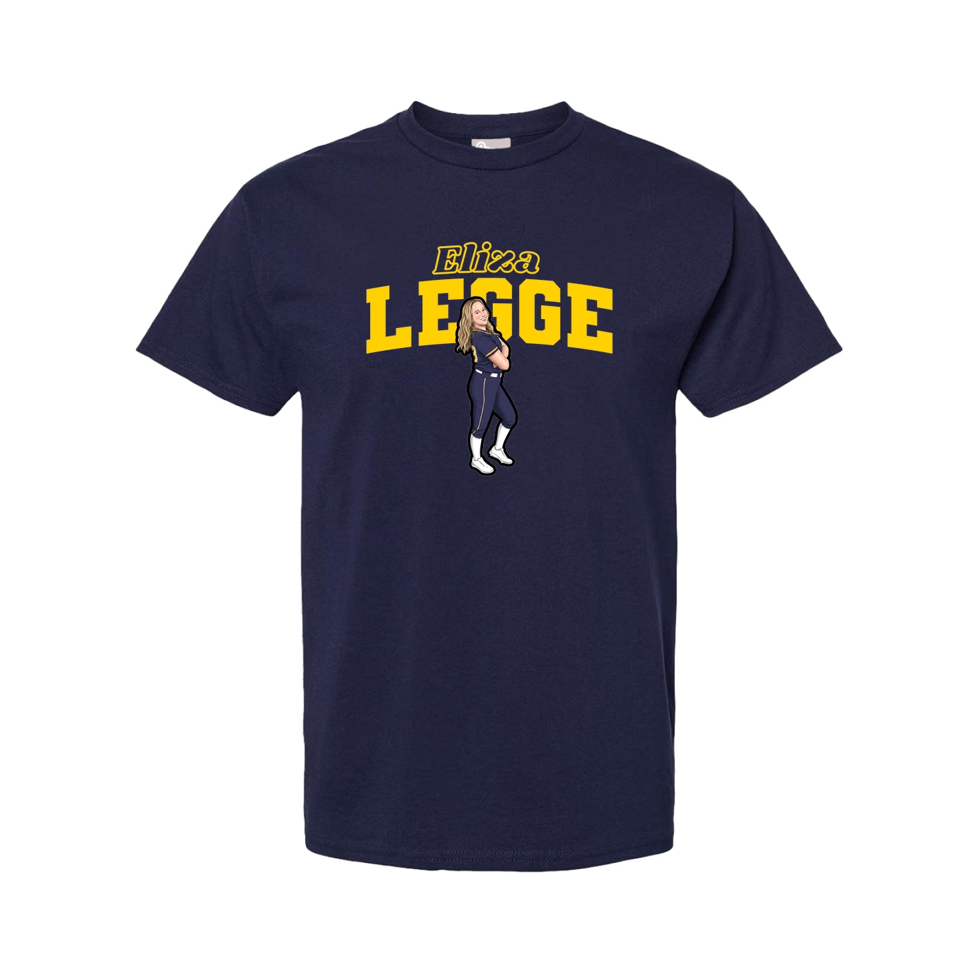 Youth Tee — Name Arch in Navy