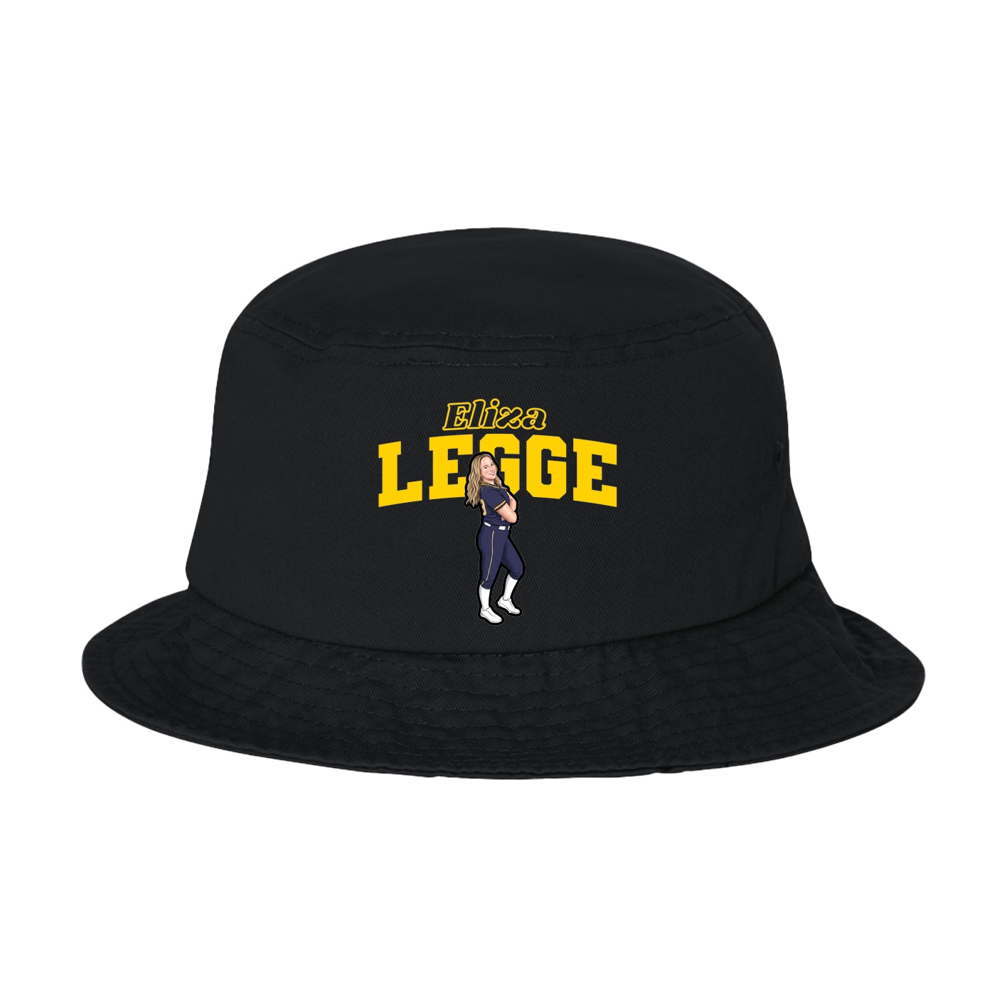 Bucket Cap — Name Arch in Black