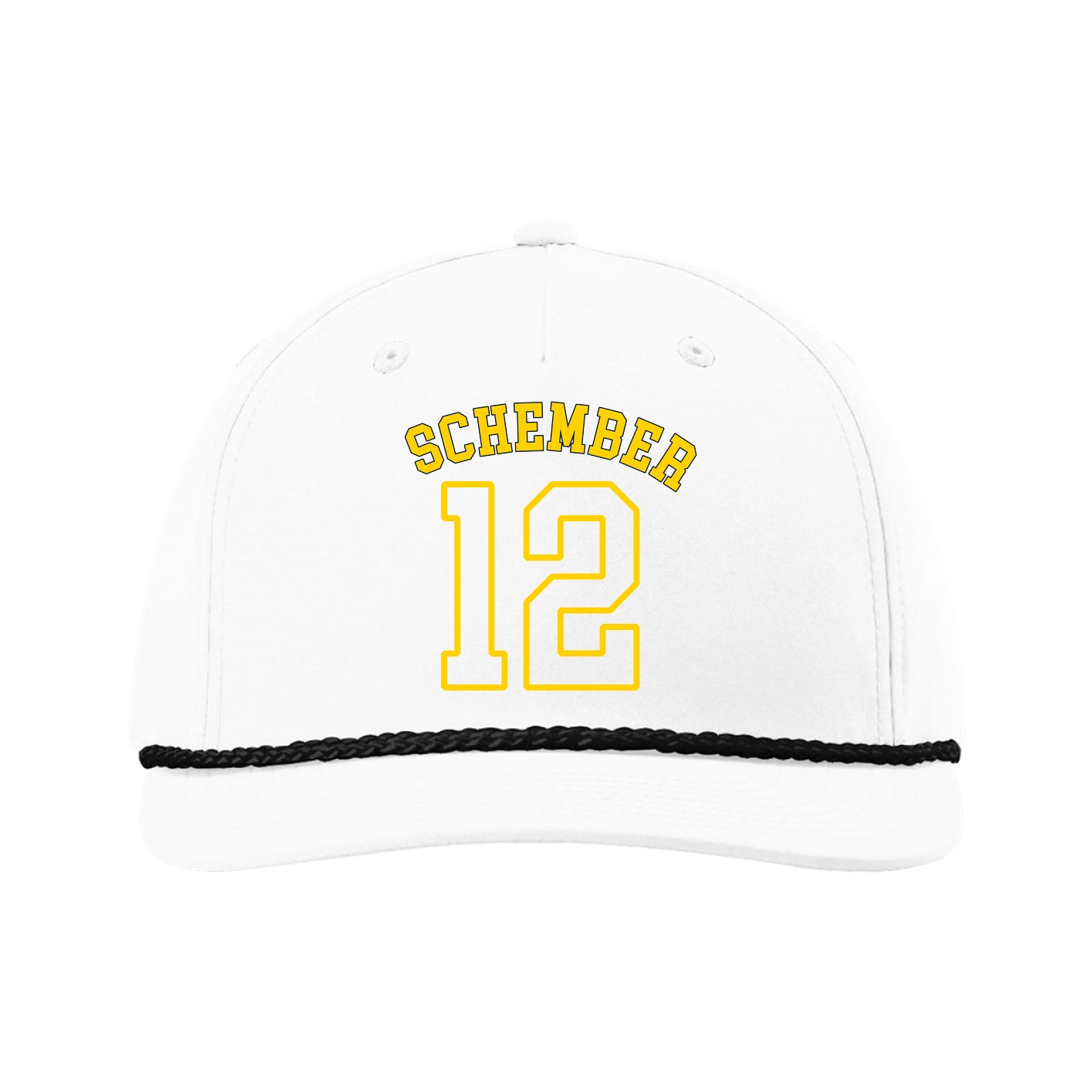 Five-Panel Classic Rope Cap — Shirsey Arch in White