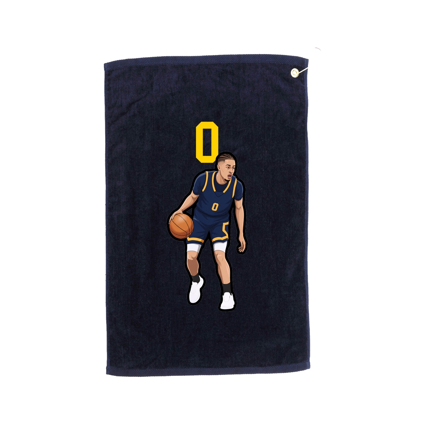 Golf Towel — Number Top in Navy