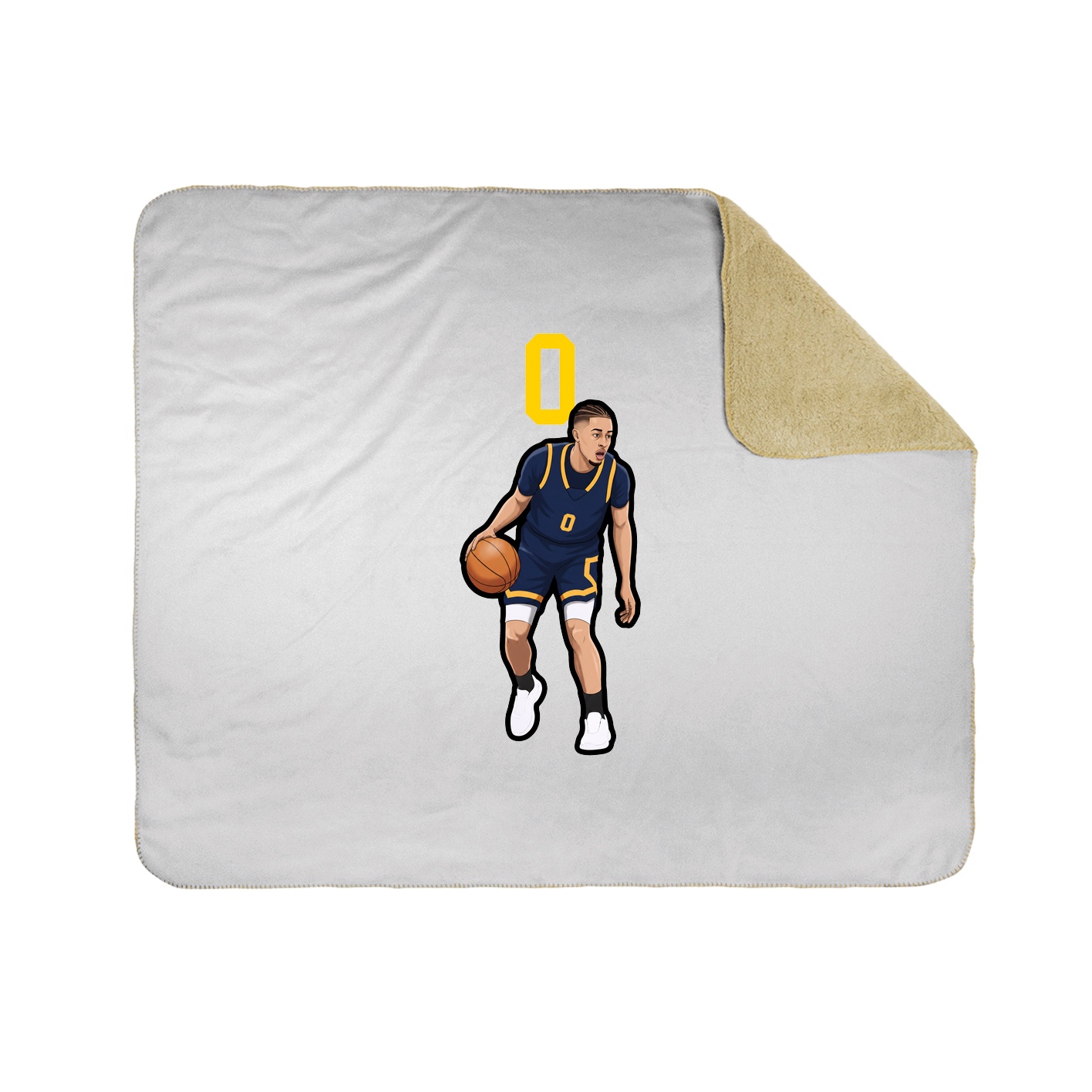 Throw Blanket — Number Top in White
