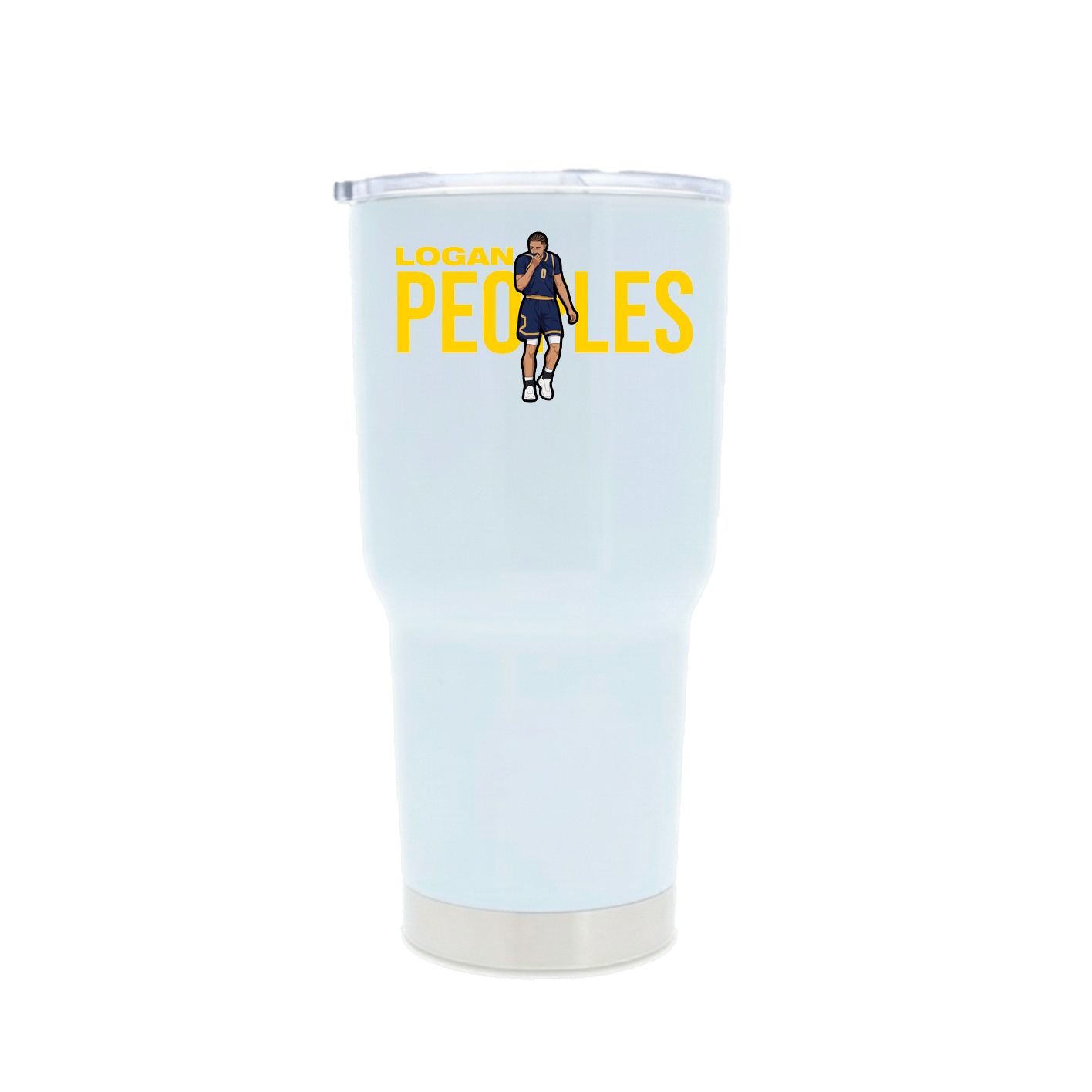 30oz Stainless Steel Tumbler — Player Name in White
