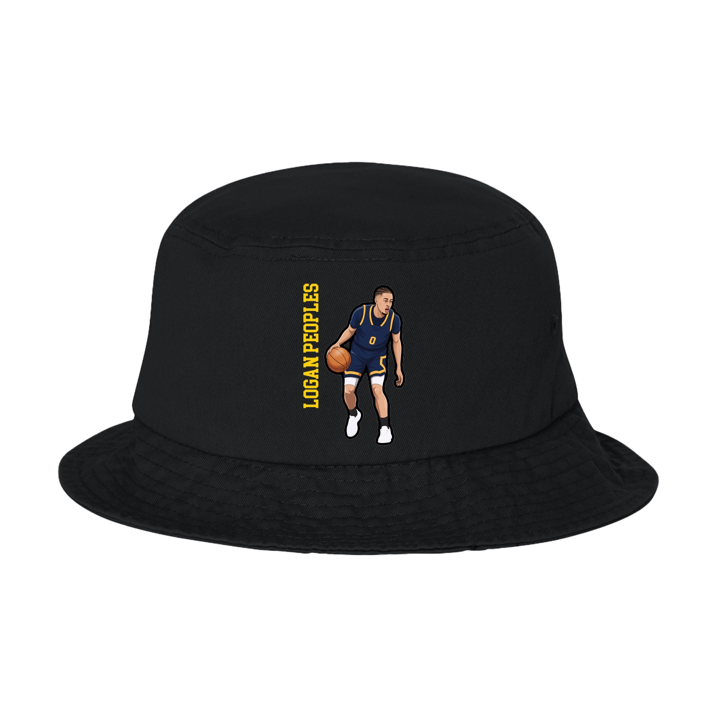 Bucket Cap — Name Vertical in Black