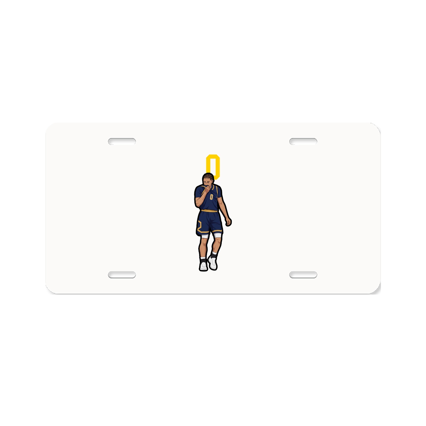 License Plate — Number Top in Classic