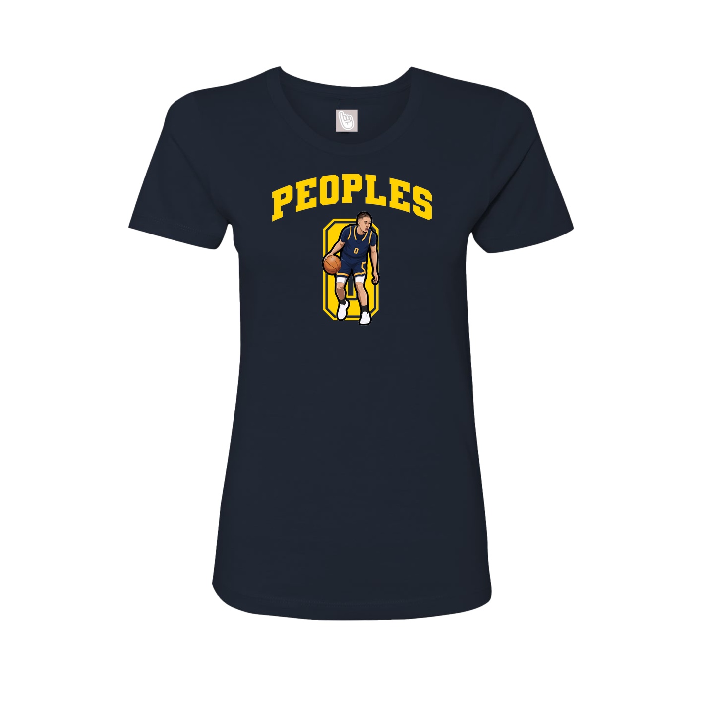 Fitted Women's Tee — Number in Navy