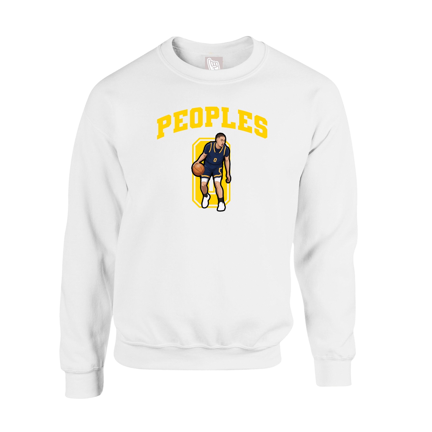 Fleece Crew — Number in White