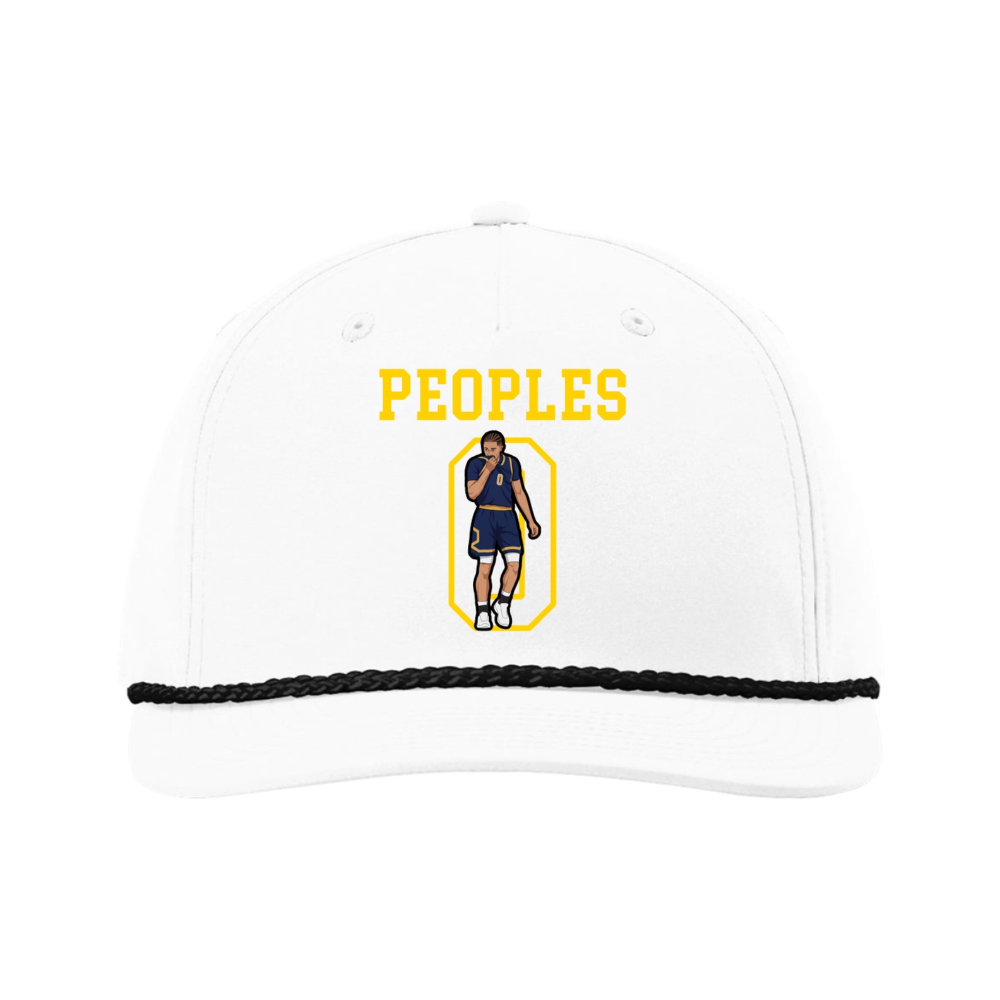 Five-Panel Classic Rope Cap — Shirsey in White