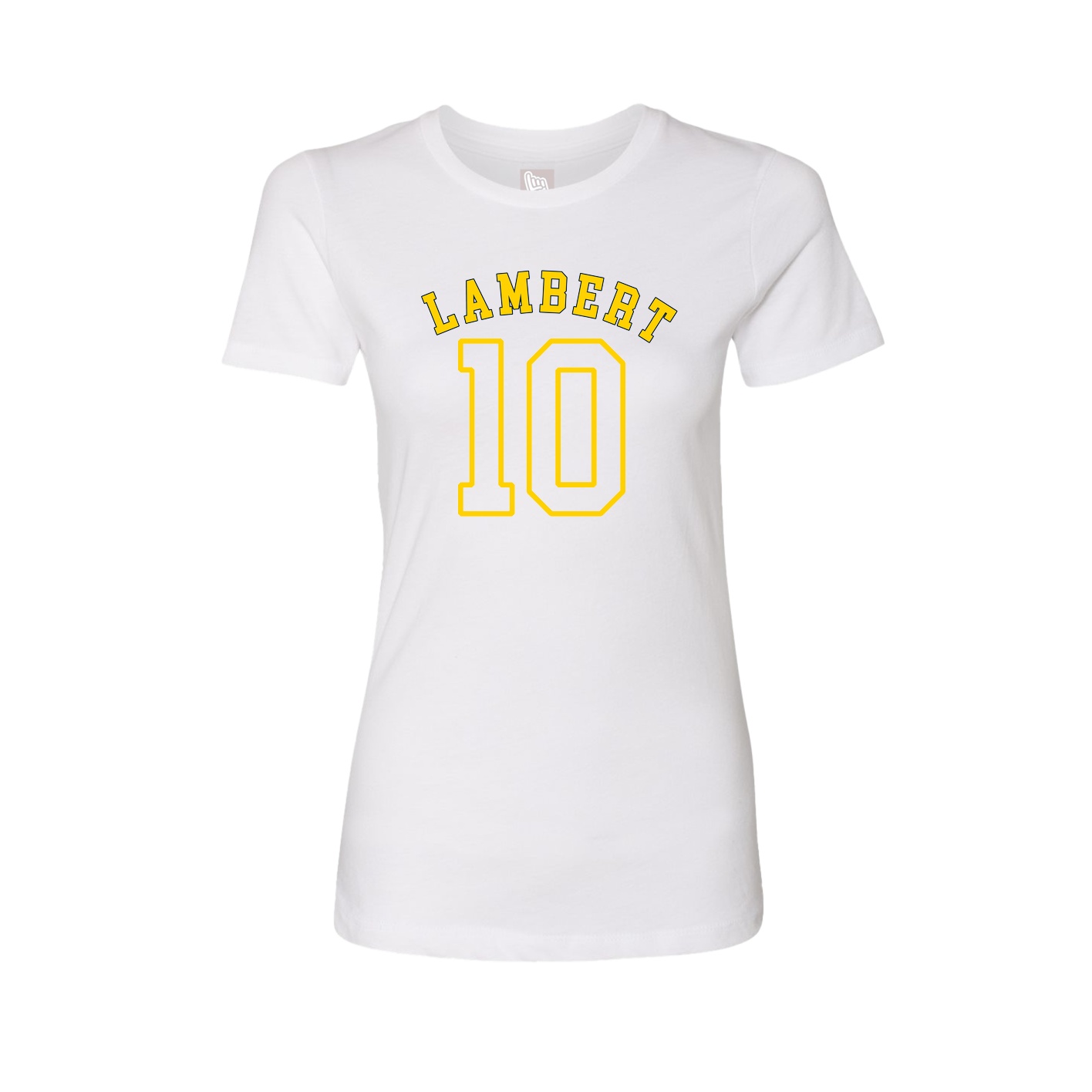 Fitted Women's Tee — Shirsey Arch in White