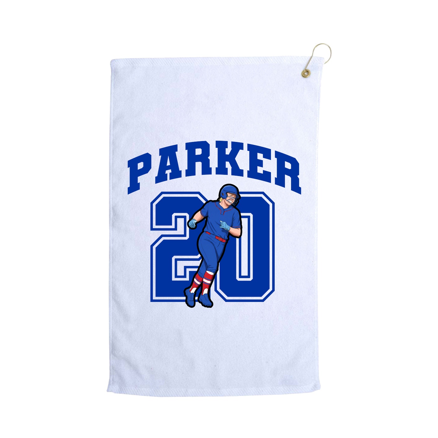 Golf Towel — Number in White