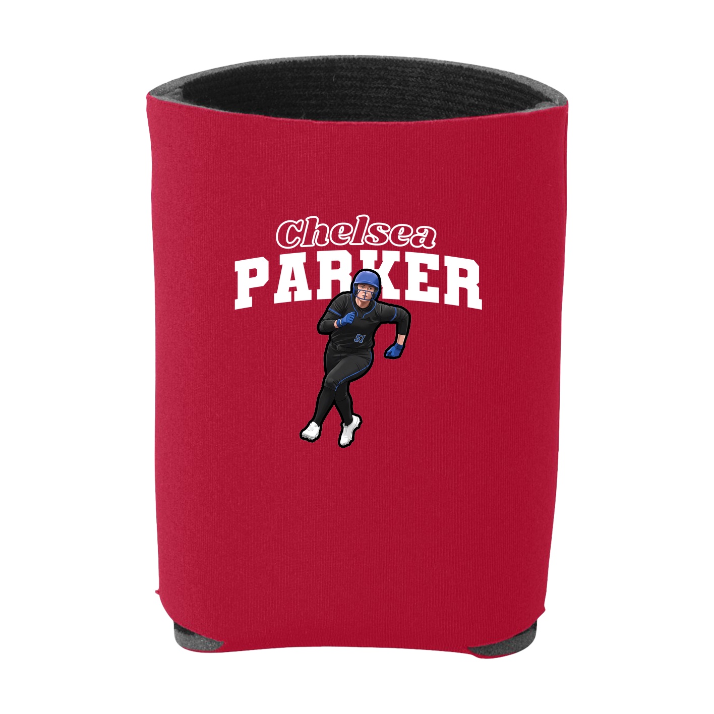 Can Holder — Name Arch in Red