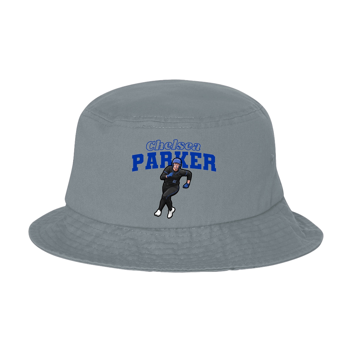 Bucket Cap — Name Arch in Grey