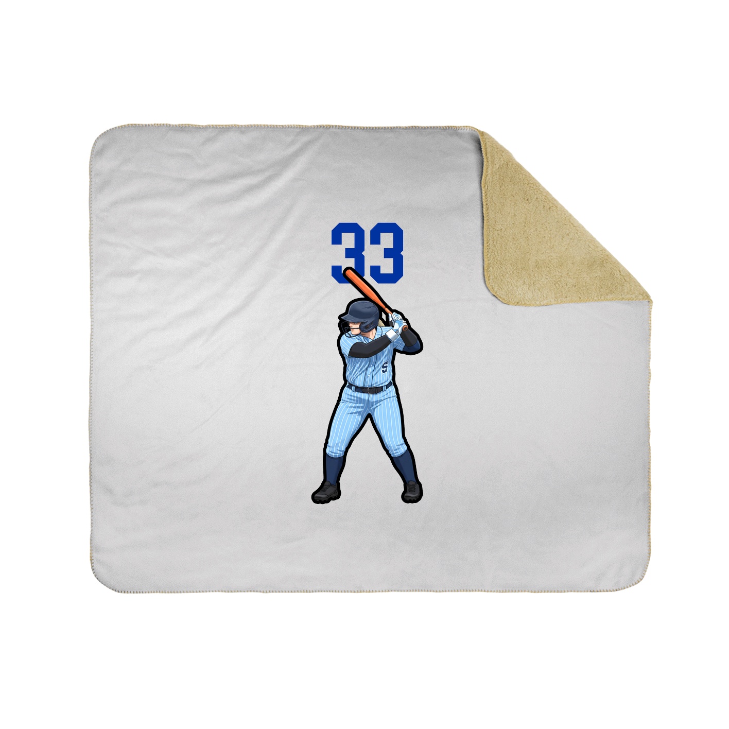 Throw Blanket — Number Top in White