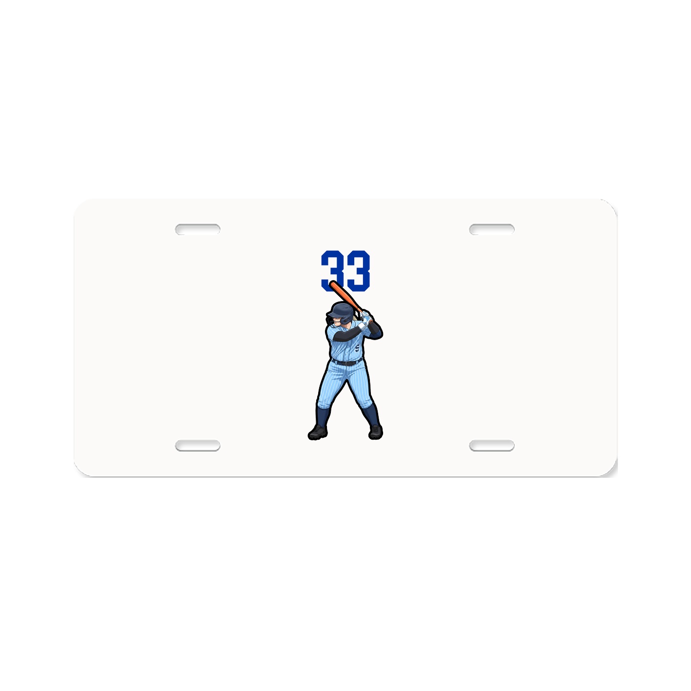 License Plate — Number Top in Classic