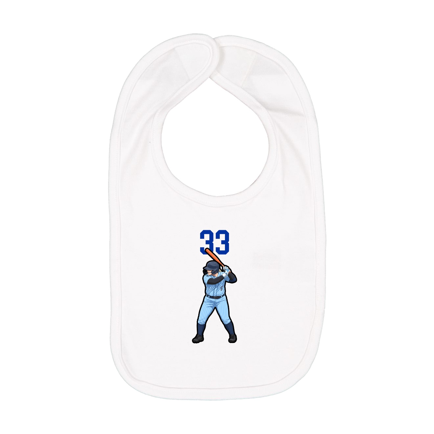 Infant Bib — Number Top in White