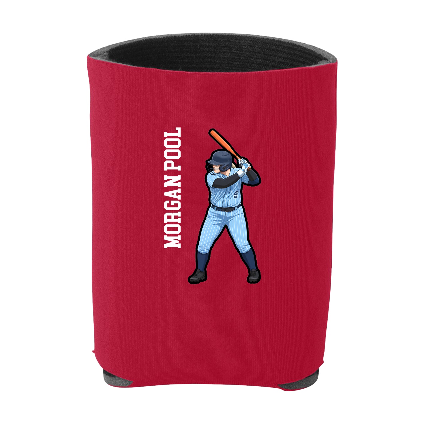 Can Holder — Name Vertical in Red