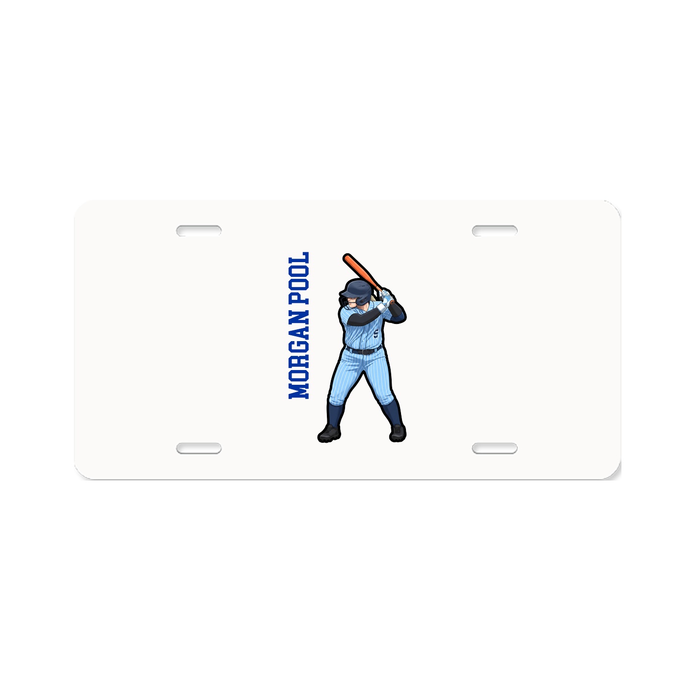 License Plate — Name Vertical in Classic