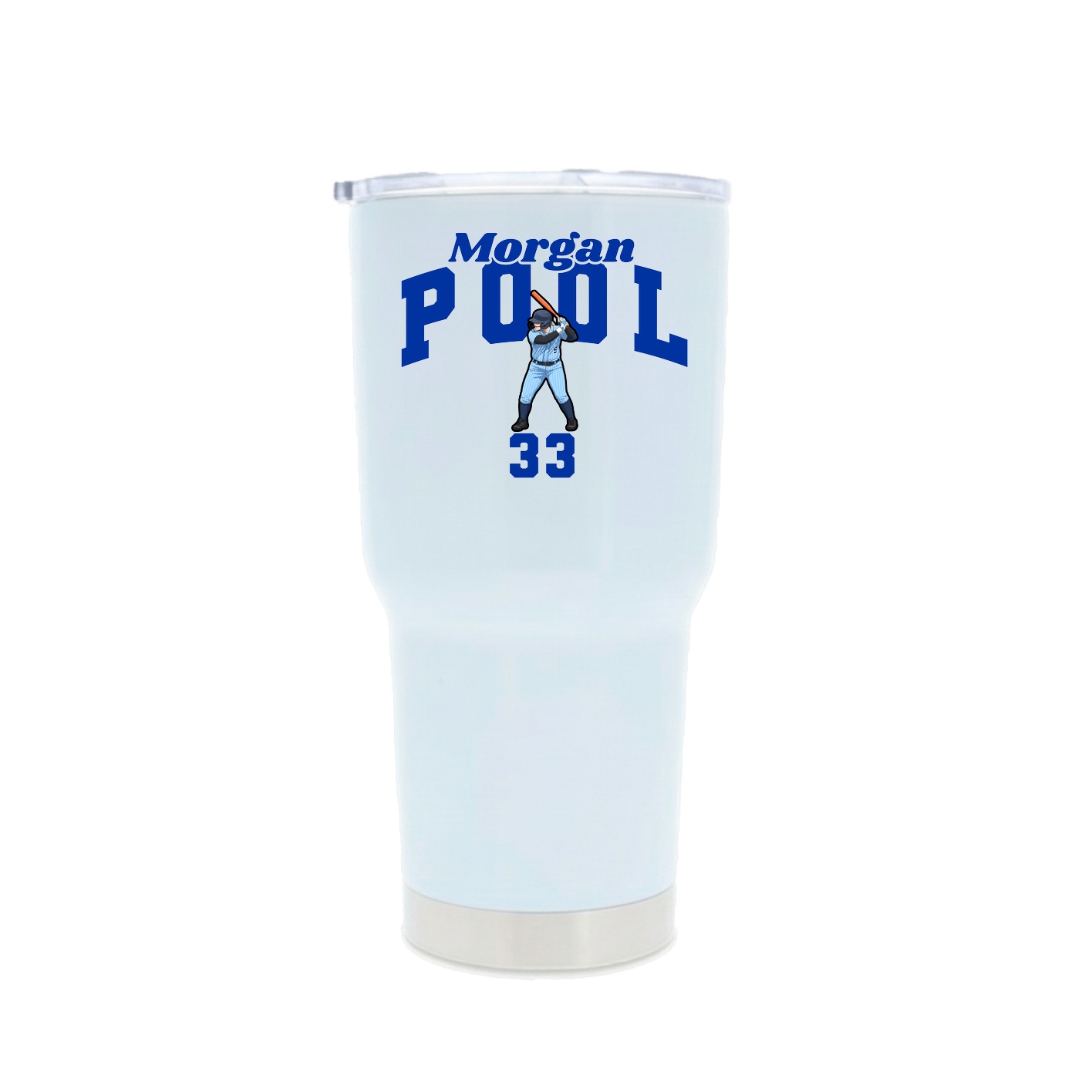 30oz Stainless Steel Tumbler — Signature Arch in White