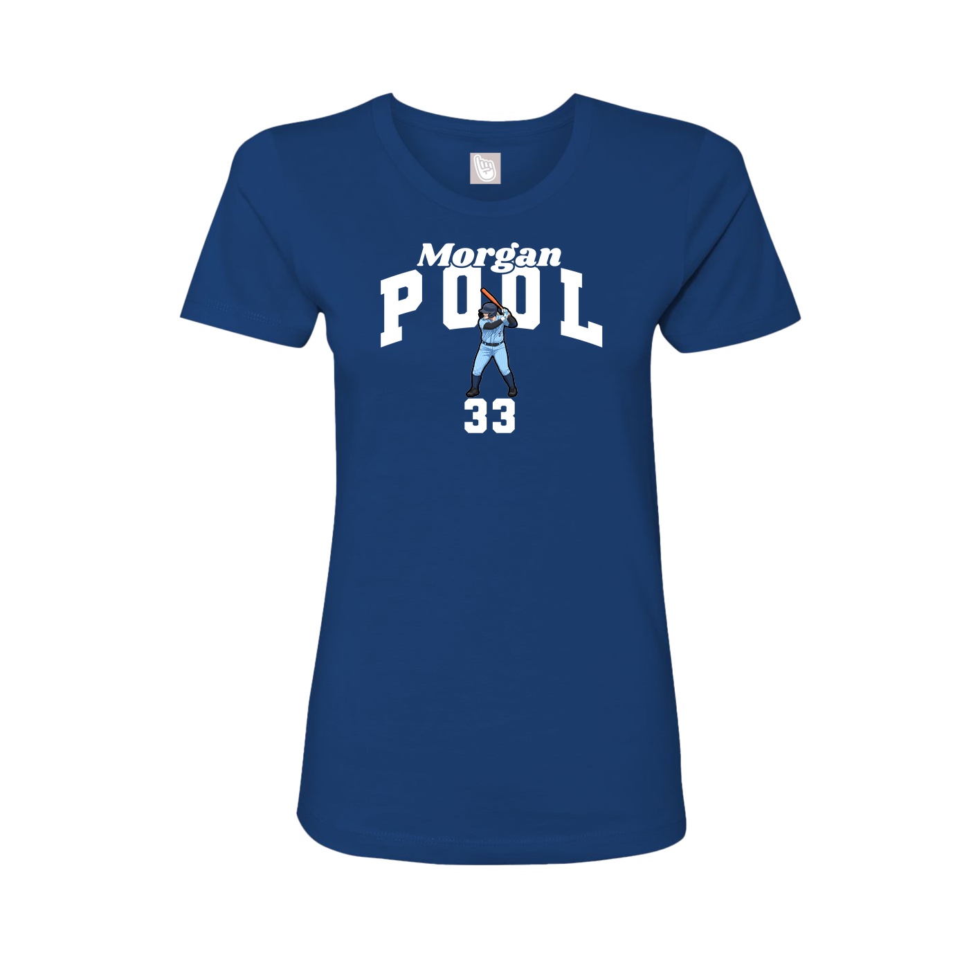 Fitted Women's Tee — Signature Arch in Royal