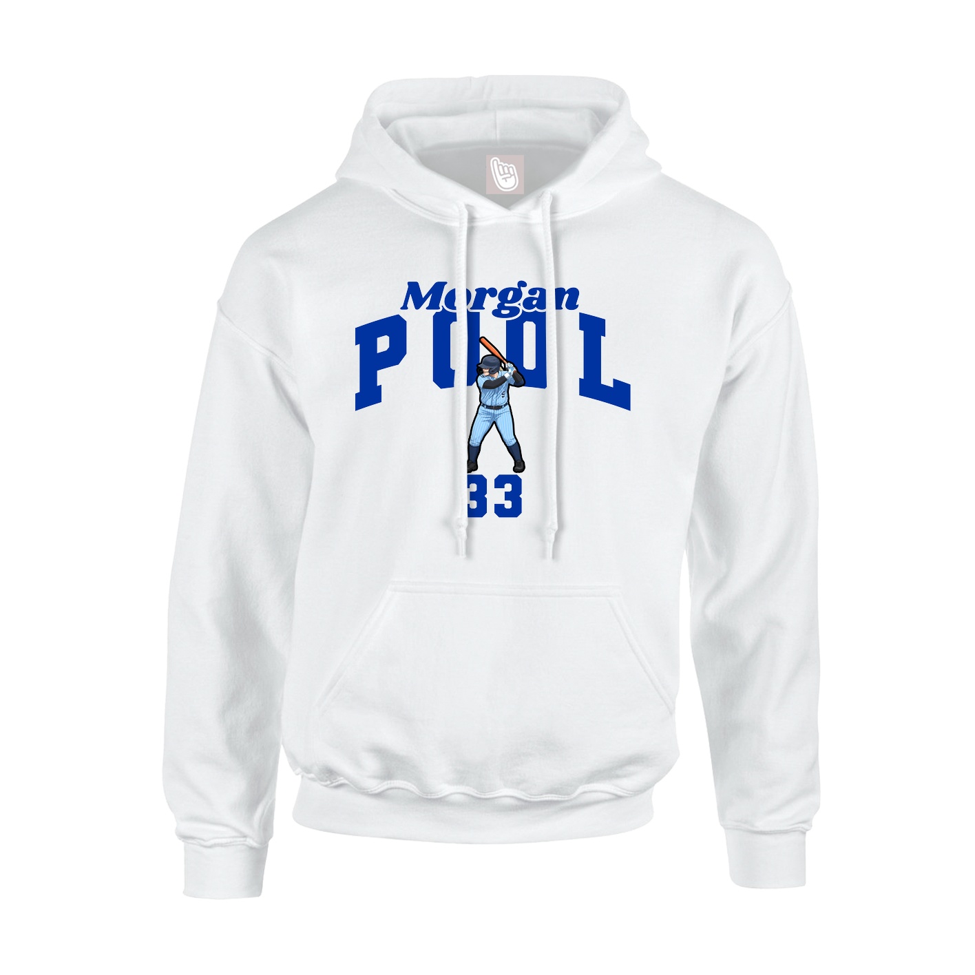 Youth Hoodie — Signature Arch in White