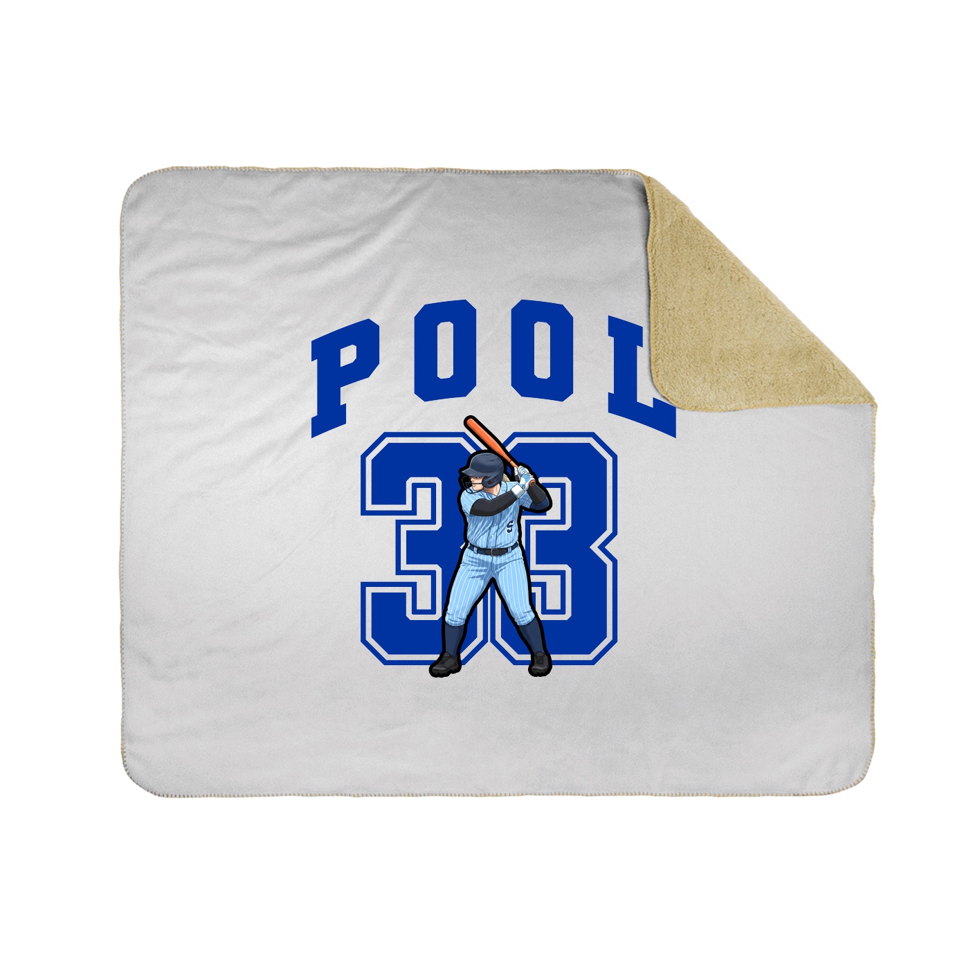 Throw Blanket — Number in White