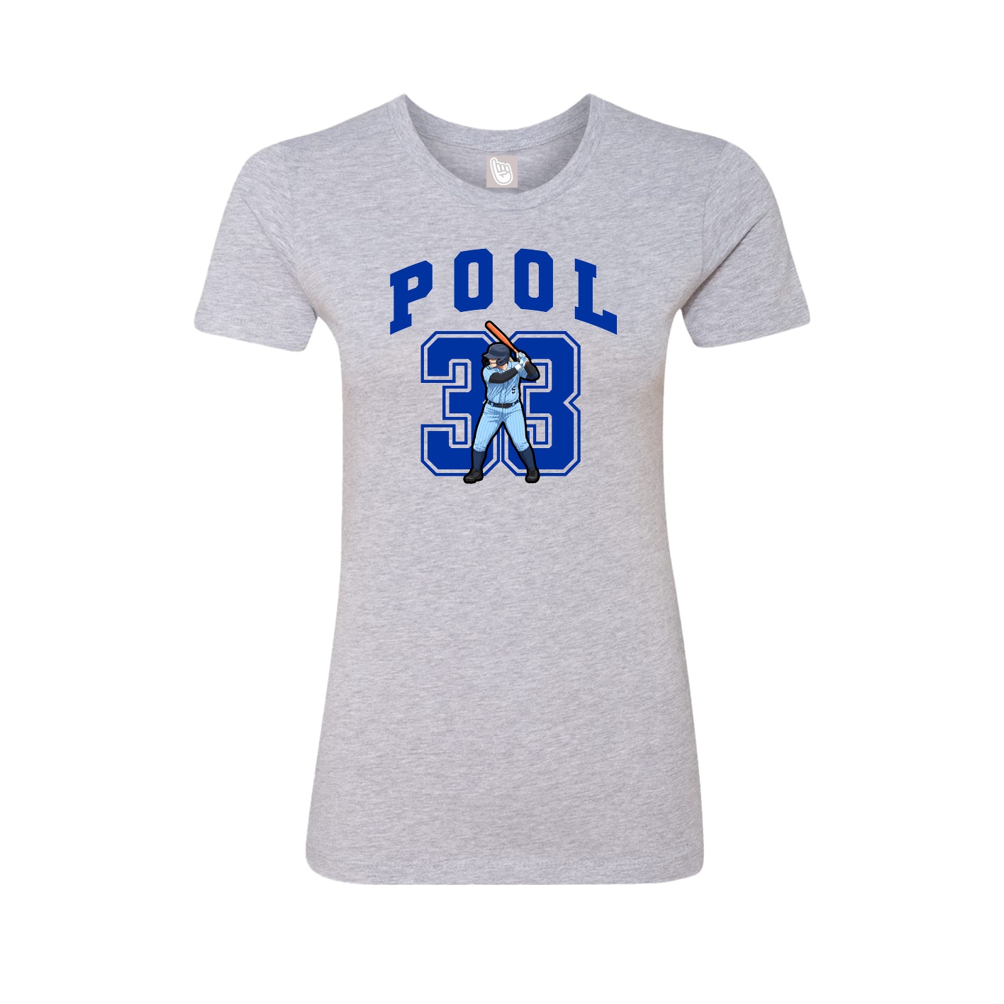 Fitted Women's Tee — Number in Grey