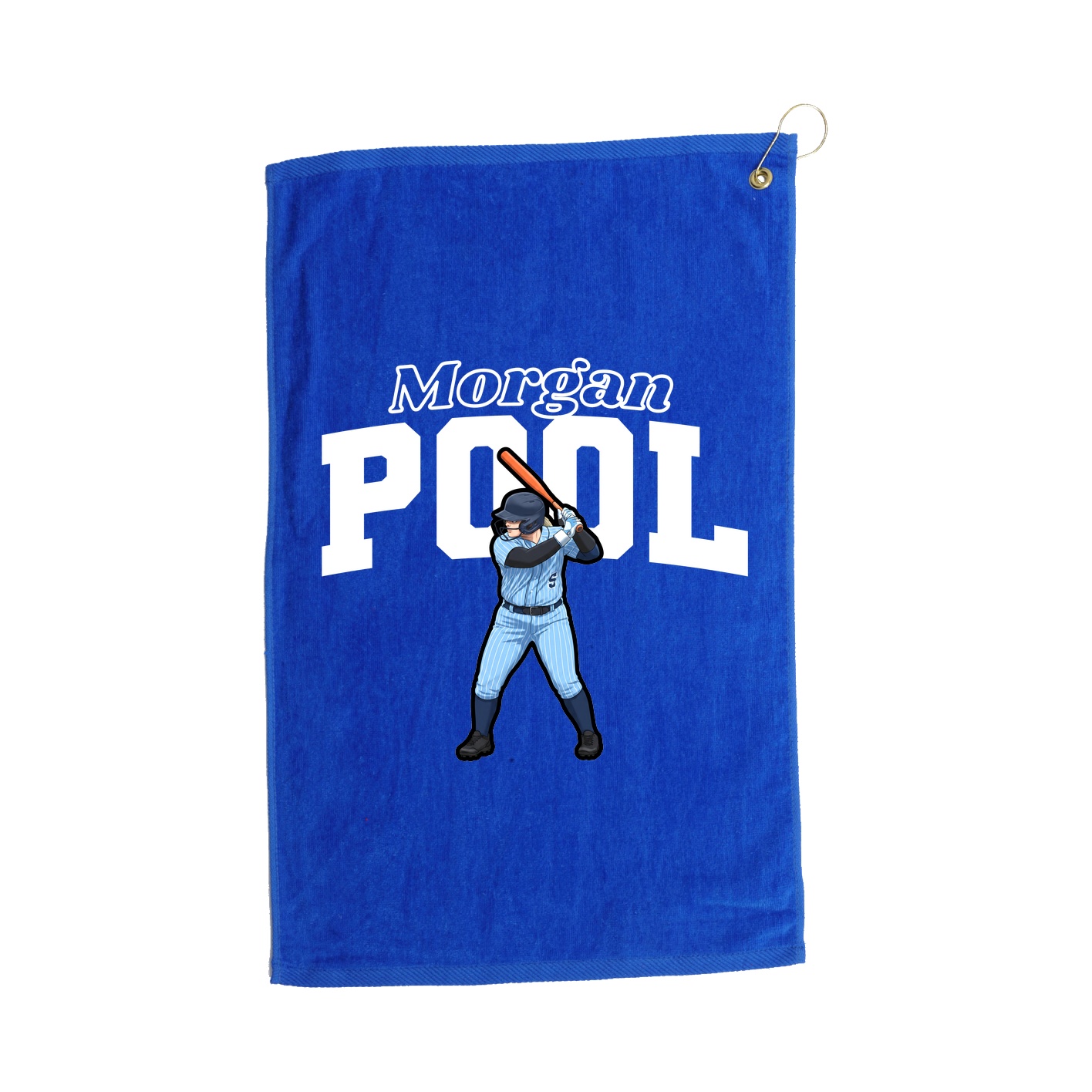 Golf Towel — Name Arch in Royal