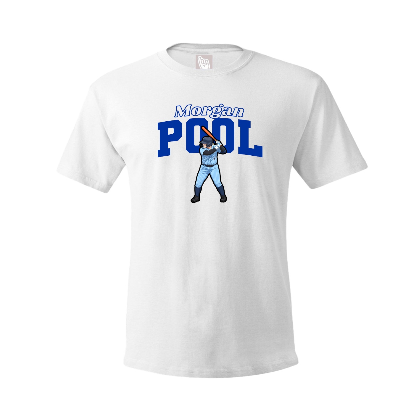 Youth Tee — Name Arch in White