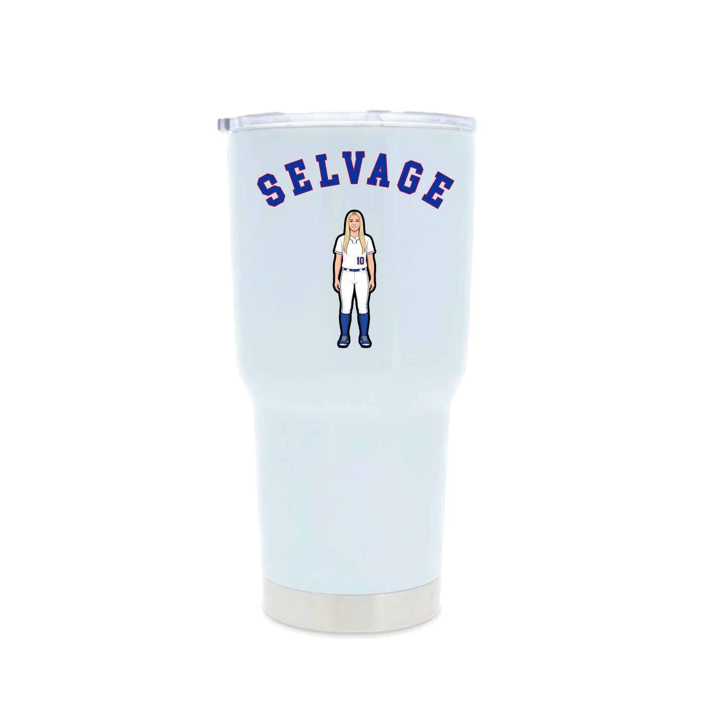 30oz Stainless Steel Tumbler — Shirsey Arch in White