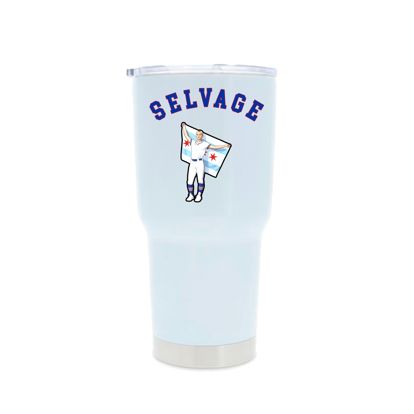 30oz Stainless Steel Tumbler — Shirsey Arch in White