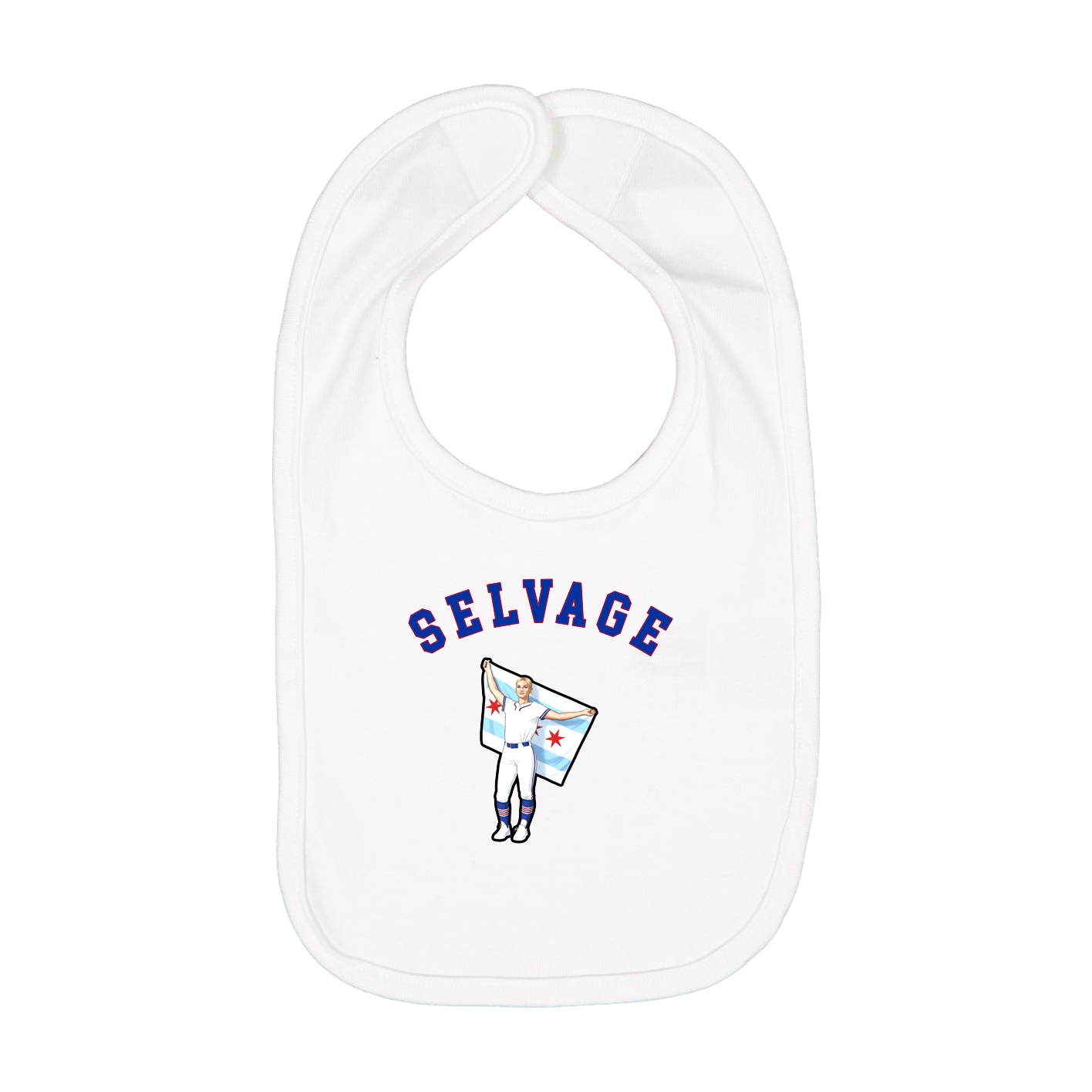 Infant Bib — Shirsey Arch in White