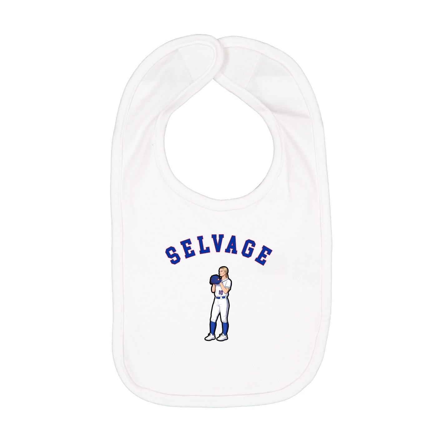 Infant Bib — Shirsey Arch in White