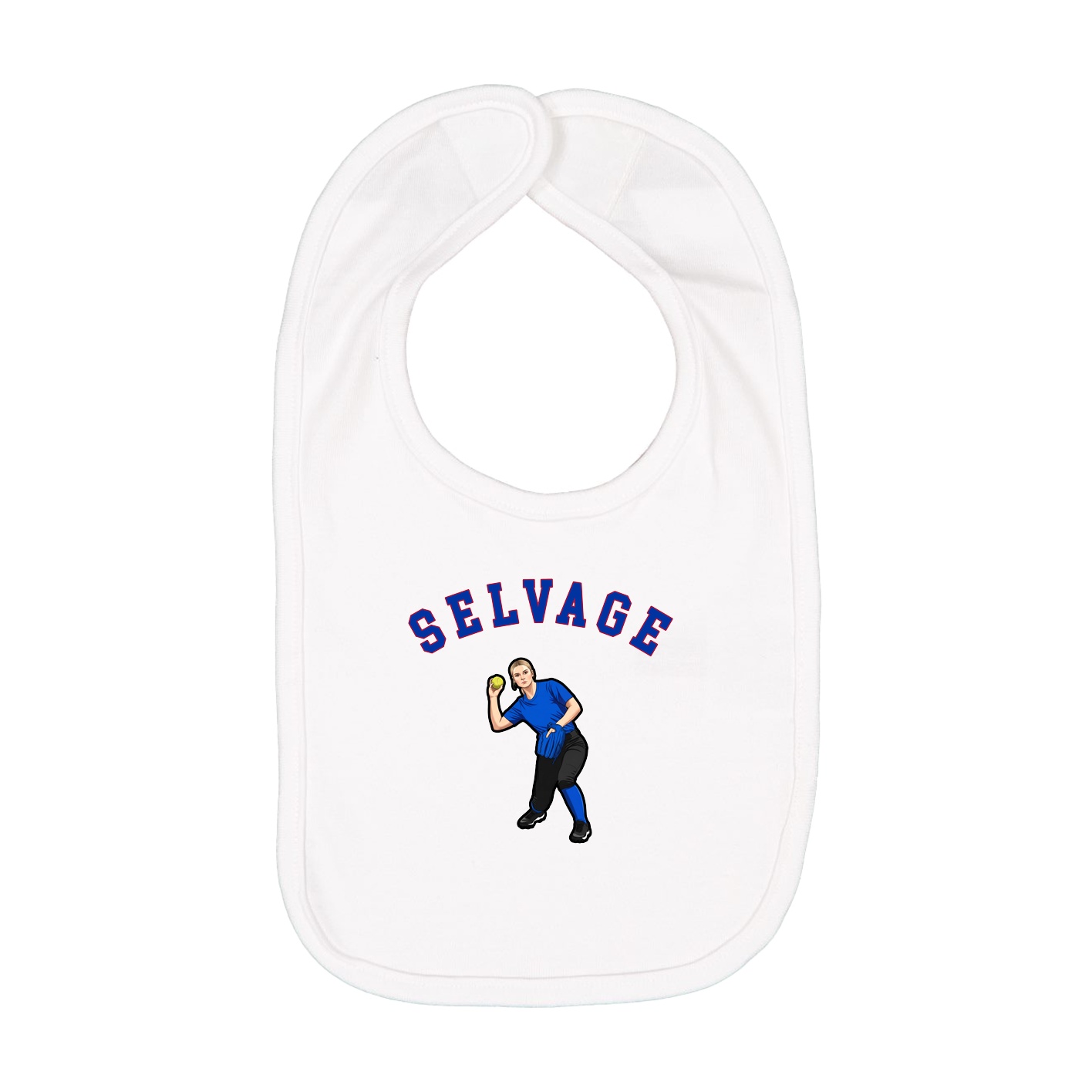 Infant Bib — Shirsey Arch in White