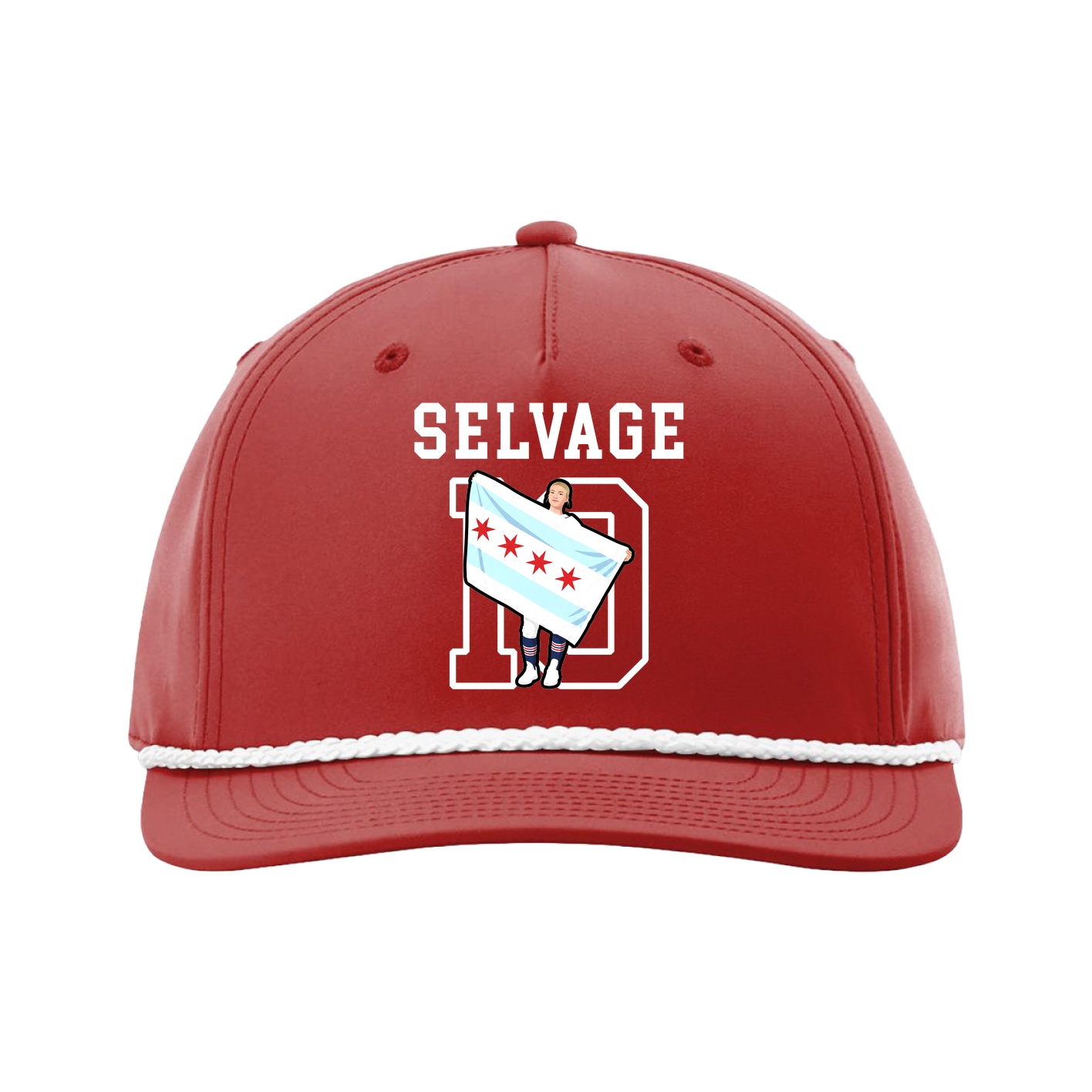 Five-Panel Classic Rope Cap — Shirsey in Red