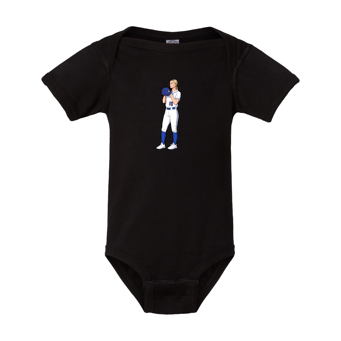 Baby Onesie — Name Vertical in Black