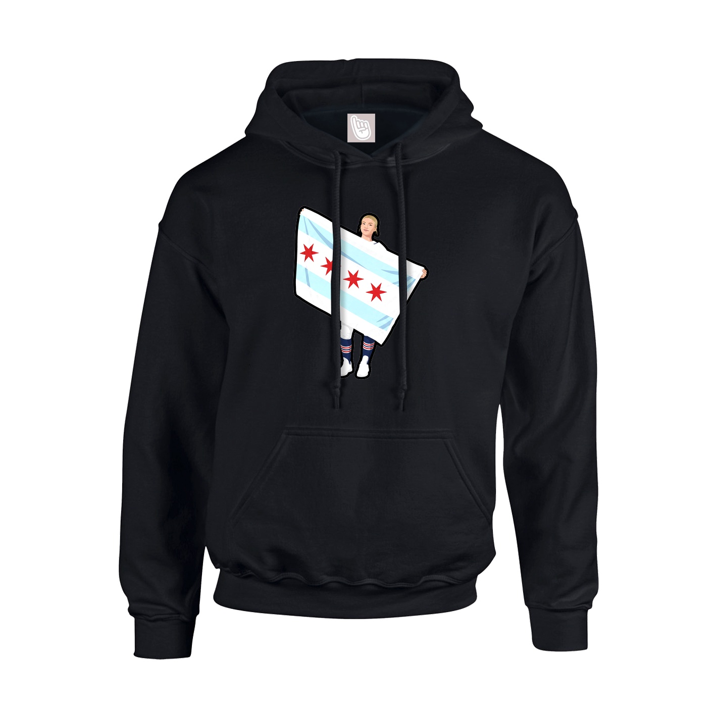 Hoodie — Name Vertical in Black