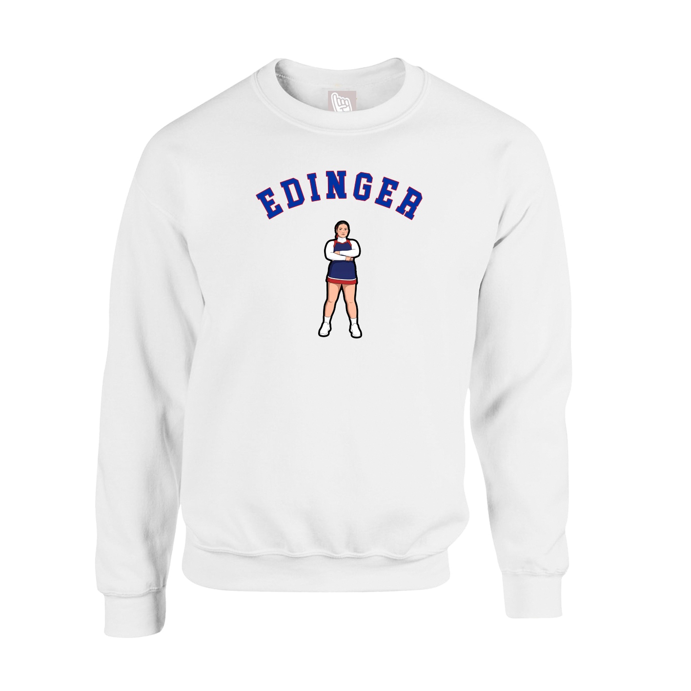 Fleece Crew — Shirsey Arch in White