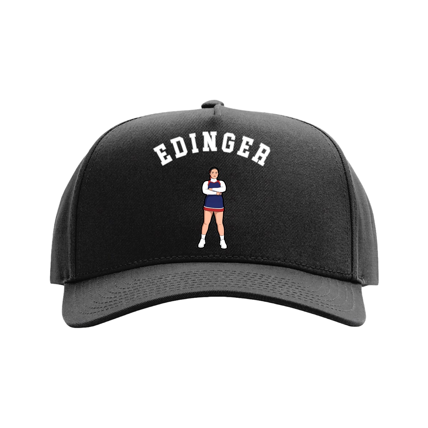 Full Fabric Five-Panel Champ Cap — Shirsey Arch in Black