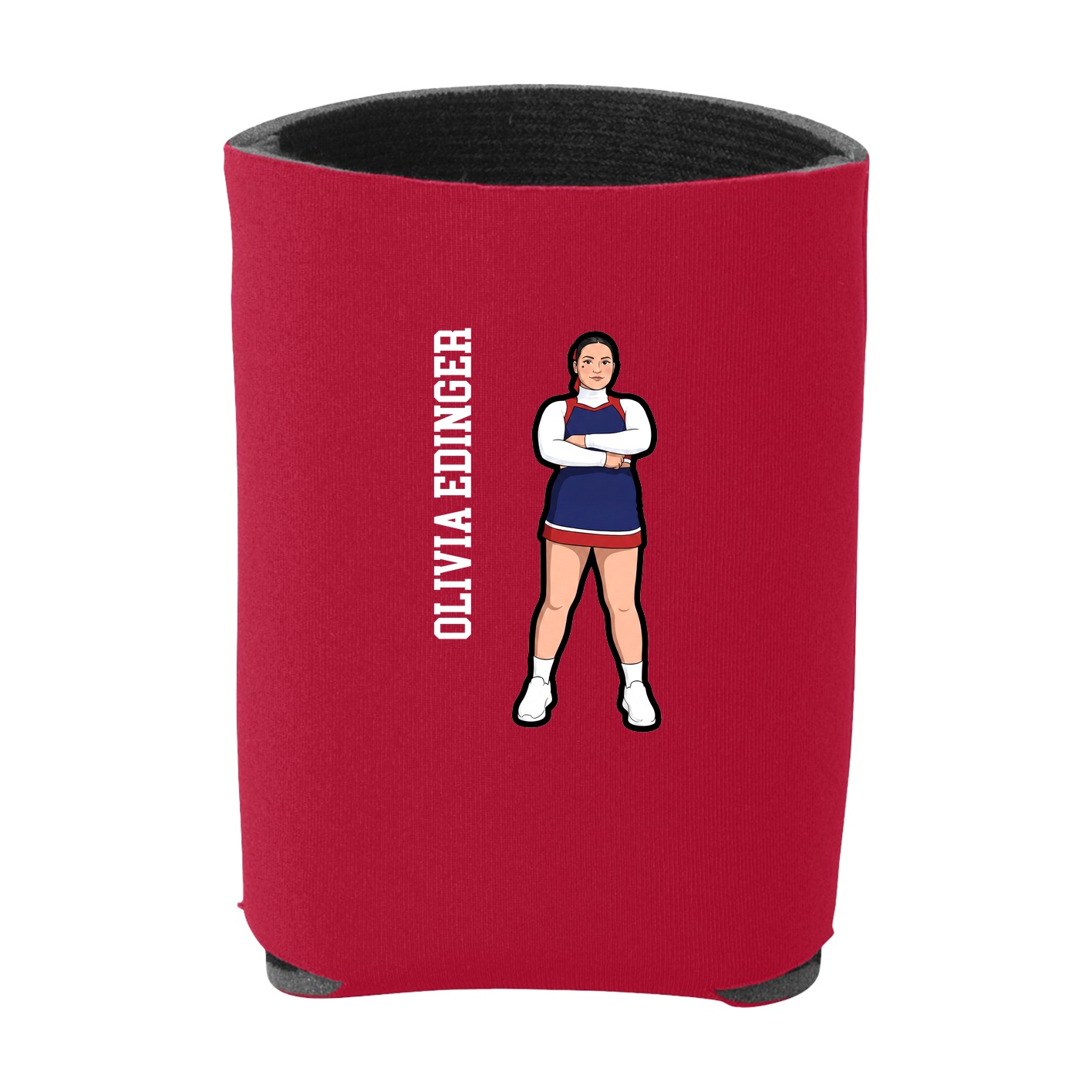 Can Holder — Name Vertical in Red