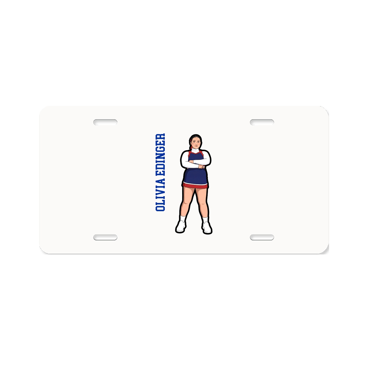 License Plate — Name Vertical in Classic