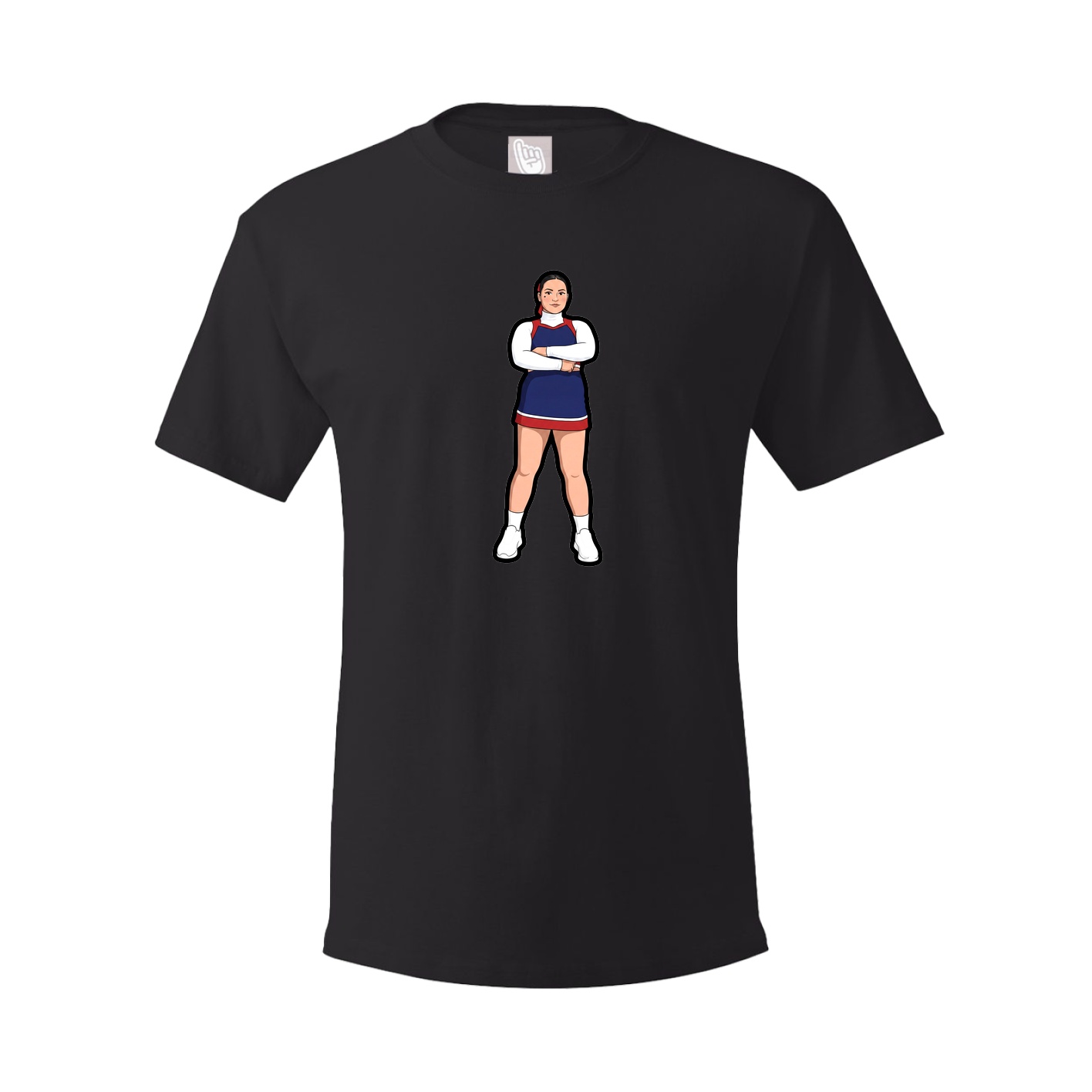 Youth Tee — Name Vertical in Black