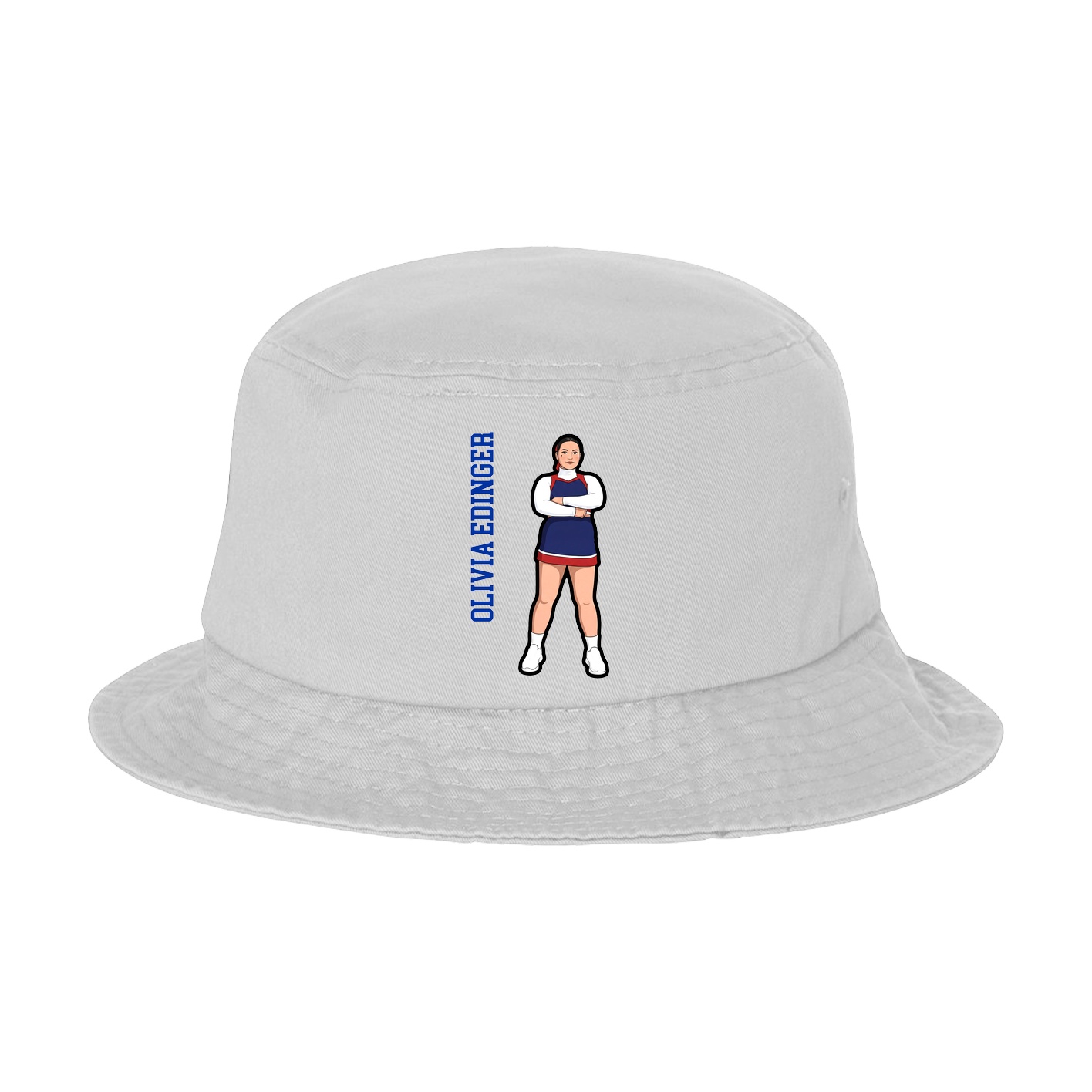 Bucket Cap — Name Vertical in White