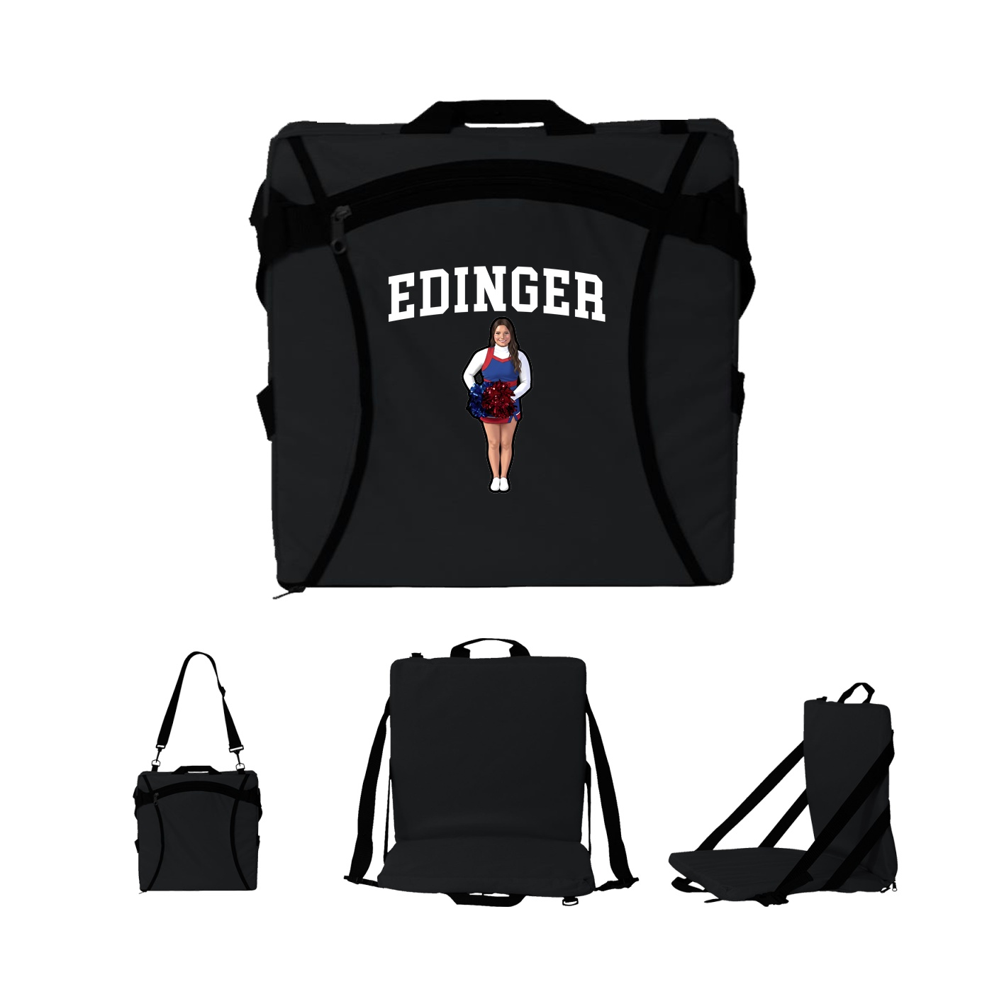 Folding Stadium Seat — Shirsey in Black