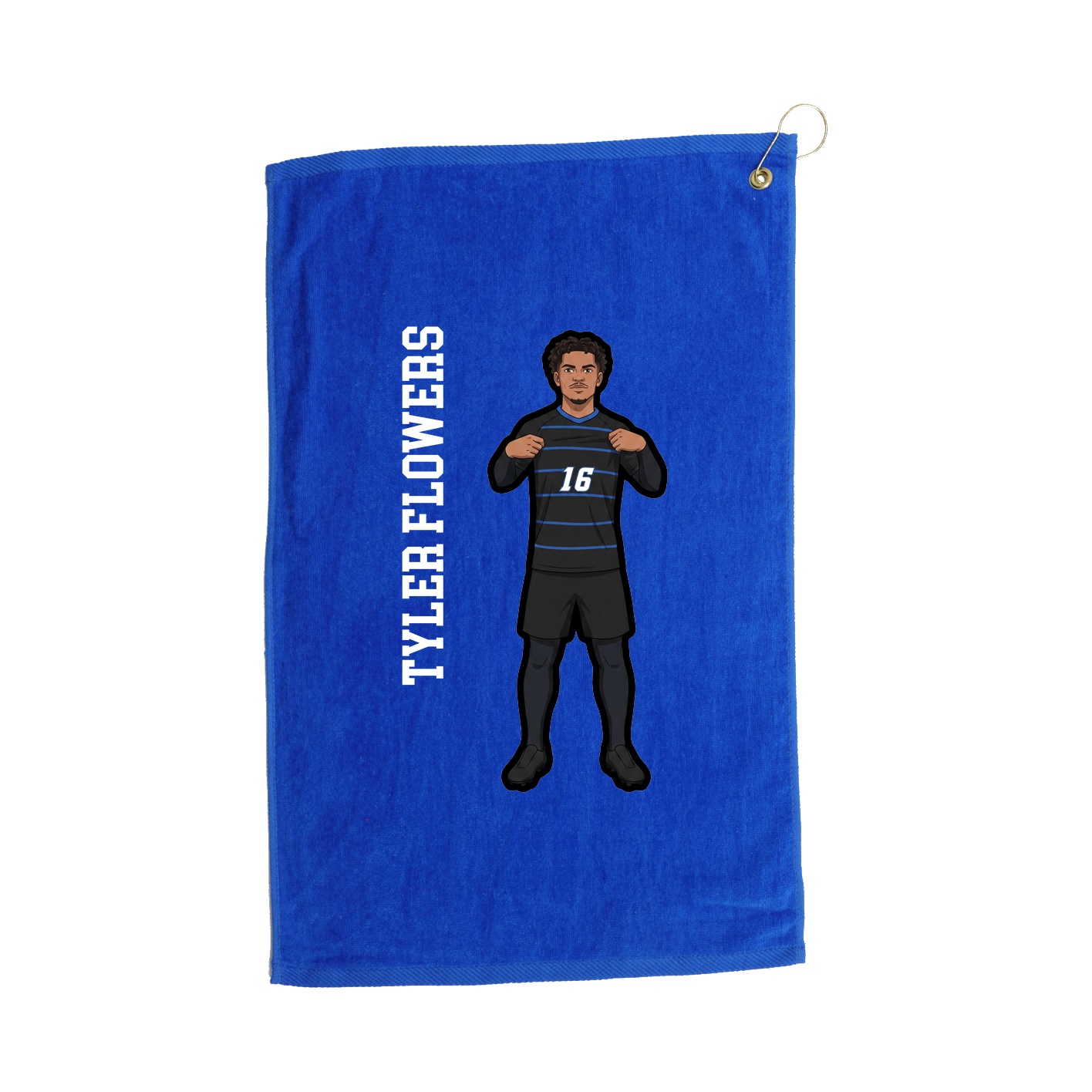 Golf Towel — Name Vertical in Royal