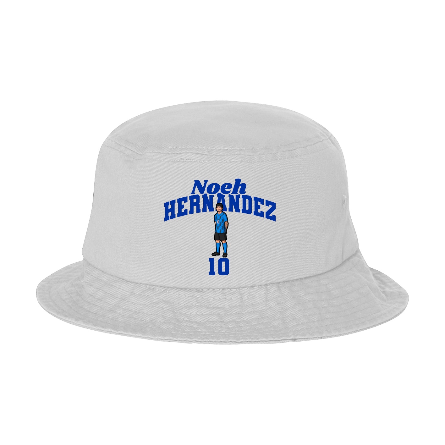 Bucket Cap — Signature Arch in White