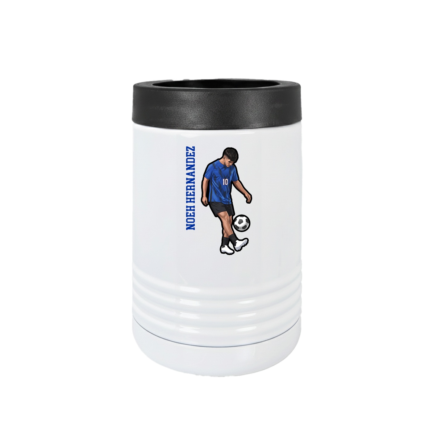 Beverage Holder — Name Vertical in White