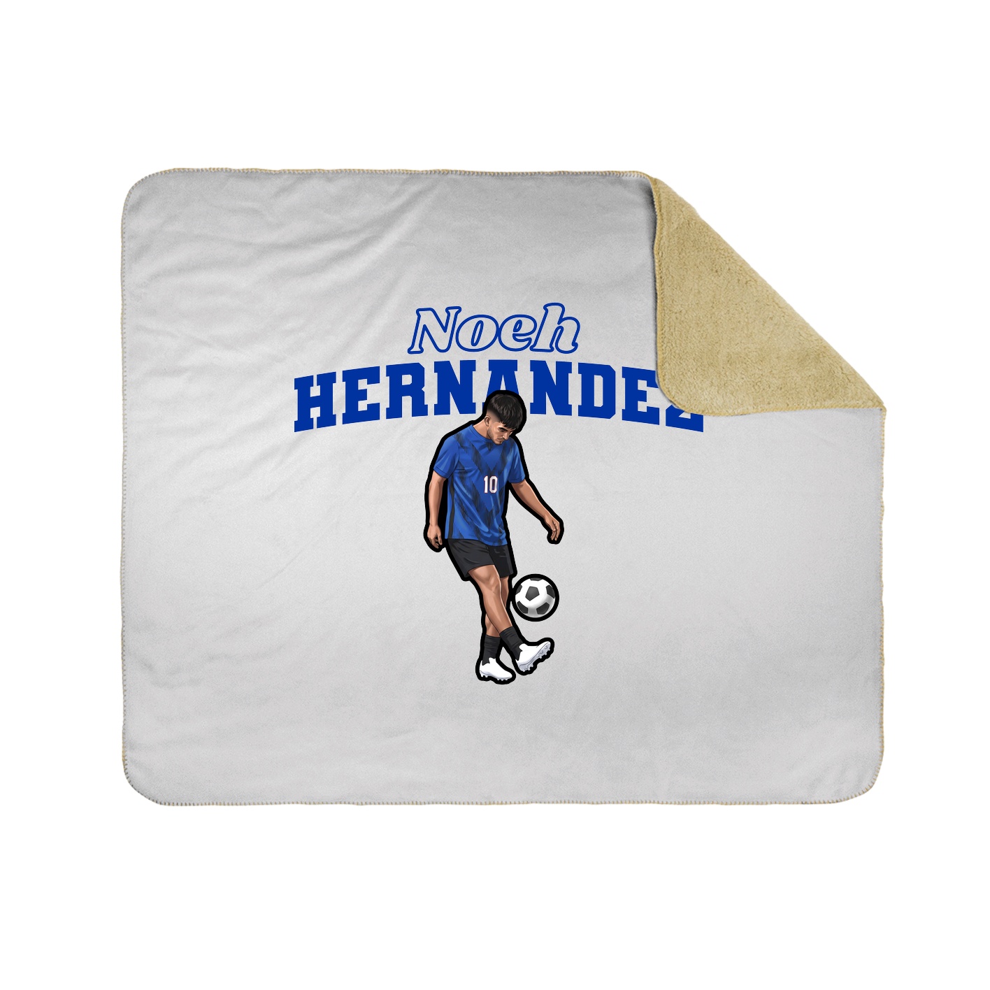 Throw Blanket — Name Arch in White