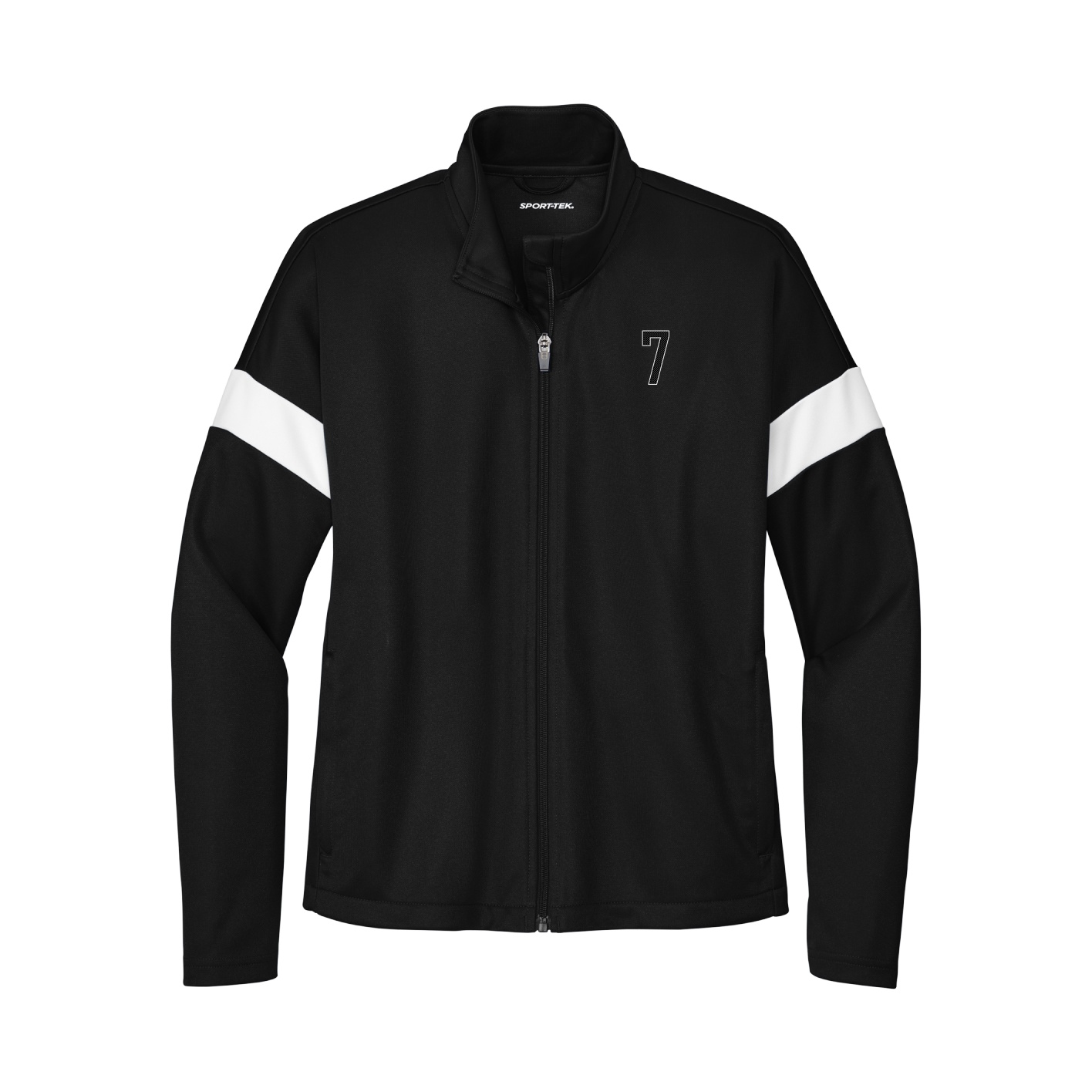 Womens Team Travel Full-Zip Jacket — Front Shirsy in Black/White