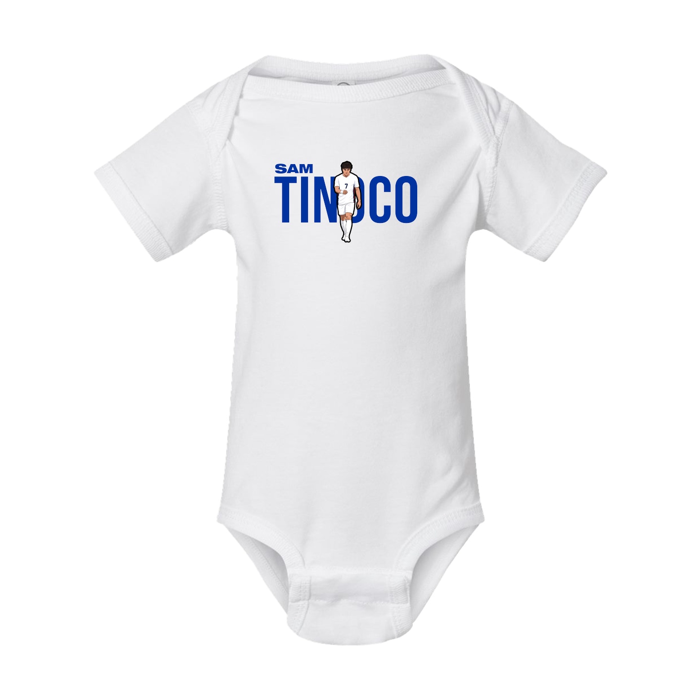 Baby Onesie — Player Name in White