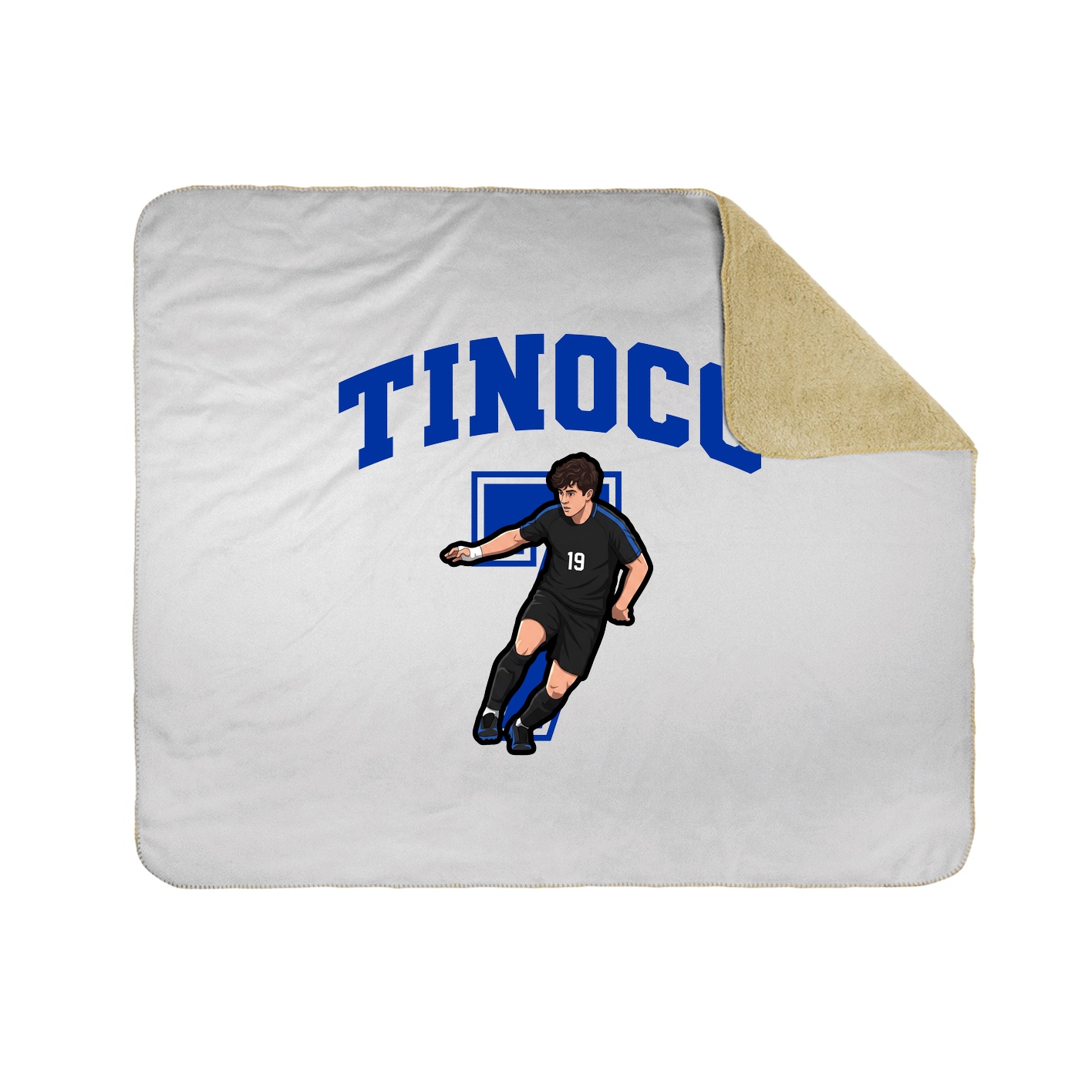 Throw Blanket — Number in White